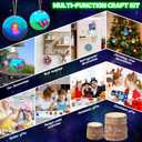 Kids Wooden Painting Kit, Glow in The Dark Paint Kit, Arts and Crafts Birthday Party Gifts for Kids Ages 8-12, Creative Art & Craft Activity Kits Toys for Boys Girls 6 7 8 9 10 12 Year Old