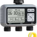 DEWENWILS 3 Zone Sprinkler Timer, Outdoor Water Timer, Programmable Hose Faucet Controller, Automatic Garden Watering System for Garden, Lawn, Yard