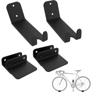 WALMANN 2 Pack Bike Pedal Hanger Wall Mount, Heavy Duty Horizontal Bike Rack for Garage Wall, Bike Display Stand for Home Holds Up to 70 LBS