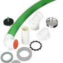 Watco FLEX924-LT-PVC-CP Lift & Turn Flexible PVC with Schedule 40 Sanitary Tee, Chrome Plated