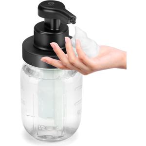 Automatic Soap Dispenser Foam Bathroom: Rechargeable Touchless Auto Smart Electric Foaming Clear Glass Soap Dispenser - Kitchen - Hand Dish Lotion Couple