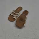 FITORY Women's Slide Sandals Flat Toe Ring Thongs with Cross Strap for Summer Size 7M