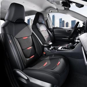 Coverado RAV4 Seat Covers Custom Fit for RAV4 2019-2025, Leather, Full Set