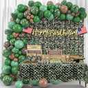 133 Army Birthday Party Decorations Military Camo Party Supplies Camouflage Netting Balloon Arch Garland Kit Backdrop Tablecloth Flag Banner Hunting Soldier Birthday Decor for Boy Adult Men