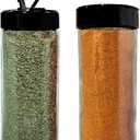 JARMING COLLECTIONS 16oz Glass Spice Shakers with Lids  Set of 2 Large Seasoning Containers with Shaker Tops for Kitchen, Pantry & Herb Storage
