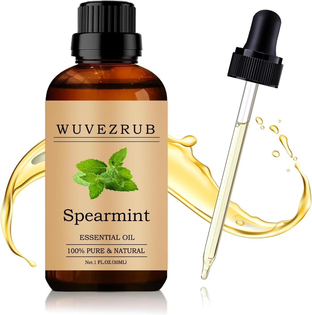 Spearmint Essential Oil 30ML - 100% Pure and Natural Oils for Aromatherapy Diffuser - 1 Fl Oz/Spearmint