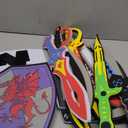 Liberty Imports 5 Pack Foam Swords and Weapons Set - 17 Inch Medieval Toy Swords, Axe, and Mace - Thick EVA Foam for Safe Play  Kids Pretend Battle Set for Knights, Ninja, and Viking Roleplay