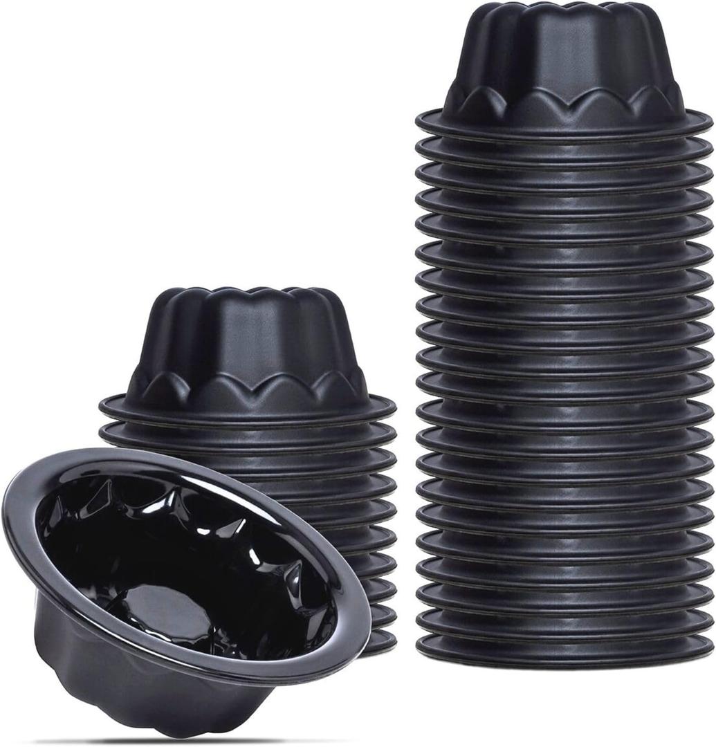 25-Pack Mini Cake Pans for Baking - 4 Inch Cake Pan Silicone Moldes para Gelatinas - Reusable Mini Bundt Cake Pans for Pumpkin Cake, Jelly, Brownies Ease of cleaning