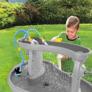 Aacabo Rechargeable Water Table Pump(Huge Water Output),Kids Sand Water Play Pump, 3 Spray Modes, IPX7 Waterproof,Outdoor Toddler Activity Table Accessory