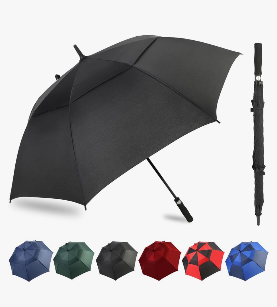 Automatic Open Golf Umbrella, /72 inch Extra Large Oversize Double Canopy Vented Stick Umbrellas, Windproof Waterproof Umbrella for Men And Women Automatic Open Golf Umbrella, /72 inch Extra Large Oversize Double Canopy Vented Stick Umbrellas, Windproof Waterproof Umbrella for Men And Women