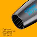 Conair Travel Hair Dryer with Dual Voltage, 1875W Compact Blow Dryer with Folding Handle, Gray