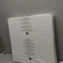 Folding Table 4 Foot Portable Heavy Duty Plastic Fold-in-Half Utility Table Small Indoor Outdoor Adjustable Height Folding with Carrying Handle, Camping and Party,White