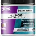 Beyond Paint All-in-One Refinishing Paint, No Sanding, Matte Finish for Cabinets, Countertops, Furniture and Doors, 1 Pint, Soft Gray