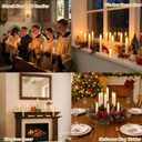 MUMCHASI Flameless Candles Battery Operated Candlesticks Flickering Led Candles Electric Flameless Taper Candlesticks Church Wedding Party Kids Home Decor H: 6 inches 12 Packs No Remote