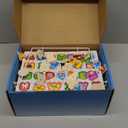 SYNARRY Wooden Puzzles for Toddlers 1-3, 6XSET Puzzles for Toddlers 2-4 with Rack, Learning Alphabet Number Shape Animal Dinosaur Vehicle, Education Toddler Puzzles Toys Gifts for 2 3 Years Boys Girls