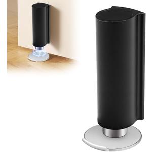 2 x Magnetic Door Stoppers Black WYGWP Stainless Steel No Drilling Wedge Stops Heavy Duty Catch Holder to Keep Doors Open