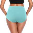 ASIMOON Tummy Control High Waisted Underwear for Women Cotton Plus Size Full Coverage Panties Ladies Briefs (XL)