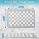 Diatomaceous Earth Stone Bath Mat - 60x39 cm Super Absorbent, Quick Dry, Non Slip Diatomaceous Earth Bath Mat with Checkered Design - Easy to Clean Stone Drying Mat for Bathroom, Kitchen, Entryway, 60x40cm