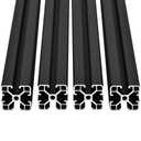 4PCS T Slot 4040 Aluminum Extrusion Profile 48'',European Standard Anodized Linear Rail for 3D Printer Parts and CNC DIY 1220mm Black(48inch) (4PCS 1220mm(48''))