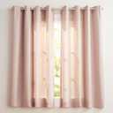Exclusive Home Loha Linen Grommet Top Curtain Panel Pair, 54"x63", Blush