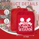 Funny Christmas Kitchen Pot Holders with Pockets, Choose Your Weapon Red Holiday Christmas Oven Pot Holders Heat Resistant Oven Mitts Hot Pads for Kitchen Baking Cooking