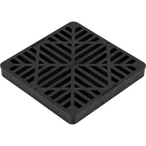 NDS 980G Square Catch Basin Drain Grate, Diamond Design, Fits 9-Inch Catch Basin Drain, Risers and Low Profile Adapter, 9-Inch, Black
