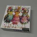 Funny Chicken Puzzles for Adults 1000 Pieces, Cute Bird Flower Jigsaw Puzzles, Beautiful Animal Art Puzzles