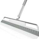 Floor Squeegee Multifunction Magic Broom, 4-in-1 Easily Dry The Floor Surface and Remove Dirt and Hair, pet Hair Remover, Liquid, Glass Wiper, Sweeper Broom for Living Room, Kitchen, Bathroom（Gray)