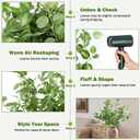 Giegxin 6 Pcs 31.5 Inch Artificial Eucalyptus Greenery Stems Faux Leaves Branches Fake Plants Spray for Wedding Centerpieces Vase Filler Home Kitchen Farmhouse Spring Decor Office Party Decoration