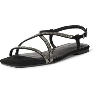 Amazon Essentials Women's Flat Strap Sandals with Memory Foam