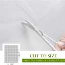 RYB HOME 2 Panels Garden Netting Size Adjustable Porch Screen Mesh Outdoor Curtains Lightweight Mosquito Curtains for Patio Gazebo Pool Hut Bug Netting, White, 59 inches Wide x 108 inches Long