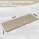 PURE ERA Bullnose Carpet Stair Treads Tape Free Non-Slip Indoor Stair Protectors Pet Friendly Stair Treads for Wooden Steps 9.5" x 30"(14 Pieces,Cream Gray Mini-Diamond Trellis), 14 Pieces with Bullnose