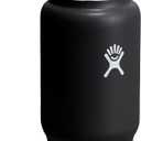 Hydro Flask Travel Water Bottle - Insulated Stainless Steel - Wide Straw Lid, Non Spill, Leakproof in 32 Oz Black