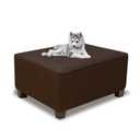 NeColorLife Ottoman Cover Rectangle Waterproof Ottoman Slipcover Rectangular Oversized Thick Storage Footrest Stool Covers Furniture Protector for Pets (X-Large, Chocolate & Dark Coffee)