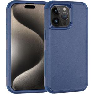 Joylifeboard for iPhone 15 Pro Max Case, 3 in 1 Heavy Duty Protection Phone Case for 15 Pro Max, 3-Layers [Shockproof] [Dropproof] Case Cover for Apple 15 Pro Max 6.7 inch (Seablue)