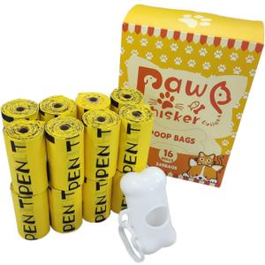 Dog Poop Bag, Biodegradable, Waste Bags with Dispensers, Guaranteed Leak Proof and Extra Thick, Certified Home Compostable, Plant-Based Dog Waste Bags, Eco-Friendly, 240 counts 16 rolls (Yellow, 16) (1 Count (Pack of 250)) Dog Poop Bag, Biodegradable, Waste Bags with Dispensers, Guaranteed Leak Proof and Extra Thick, Certified Home Compostable, Plant-Based Dog Waste Bags, Eco-Friendly, 240 counts 16 rolls (Yellow, 16) (1 Count (Pack of 250))