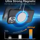 For iPhone 14 Pro Case, Strong Magnet-Compatible with MagSafe, Shockproof Military-Grade Protection, Slim Mag Safe Thin Bumper Phone Cover 6.1 in For Apple 14pro (Matte Black)