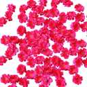 100 Pcs 5cm Artificial Cherry Blossom Flowers Petals Faux Flower Heads Plum Blossom Heads Flower Embellishments Decorative Craft Flowers Wedding Party Home Decorations Hot Pink