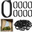 Kathfly 50pcs Gazebo Curtains Hooks Rustproof Plastic Shower Curtain Rings Hooks Outdoor Gazebo Replacement Parts Accessories for Outdoor Canopy Mosquito Nets Window Drapes Home Hotel Supplies