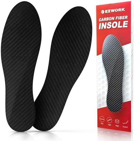 Carbon Fiber Insoles, Carbon Fiber Foot Plate 1 Pair Rigid Shoe Insert Support Turf Toe, Foot Fractures, Morton Extension, Hallux Rigidus and Limitus - Alternative to Post Op Shoe, Size: 11.61"-Men's 12/Women's 13-13.5, 295mm