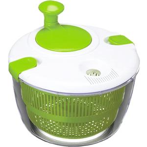 Salad Spinner, 5L Vegetable Washer Dryer Drainer Strainer with Bowl & Colander, Multi-Use Lettuce Spinner, Fruit Washer, Pasta and Fries Spinner