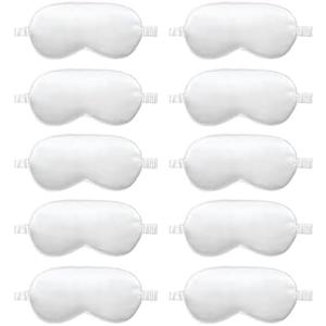 13 Pack Sleep Mask,Silk Eye Mask,for Night Sleeping,Office, Travel,Party Games,Suitablefor Men/Women (White)