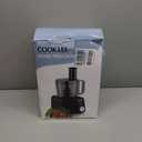 COOKLEE Food Processor, 600 Watts, 6 Functions Electric Food Chopper for Chopping, Mincing, Dicing, Shredding, Slicing, Purees & Dough with 12cup Processor Bowl, Food Chute & Pusher, Black