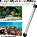 Aquarium Air Bubble Bar, 9.84 Inch Double Row Fine Mist Air Bubble Curtain Wall, Self-Sinking Fish Tank Air Diffuser Set, Enhanced Oxygen Bubble Strip for Freshwater Saltwater Hydroponics