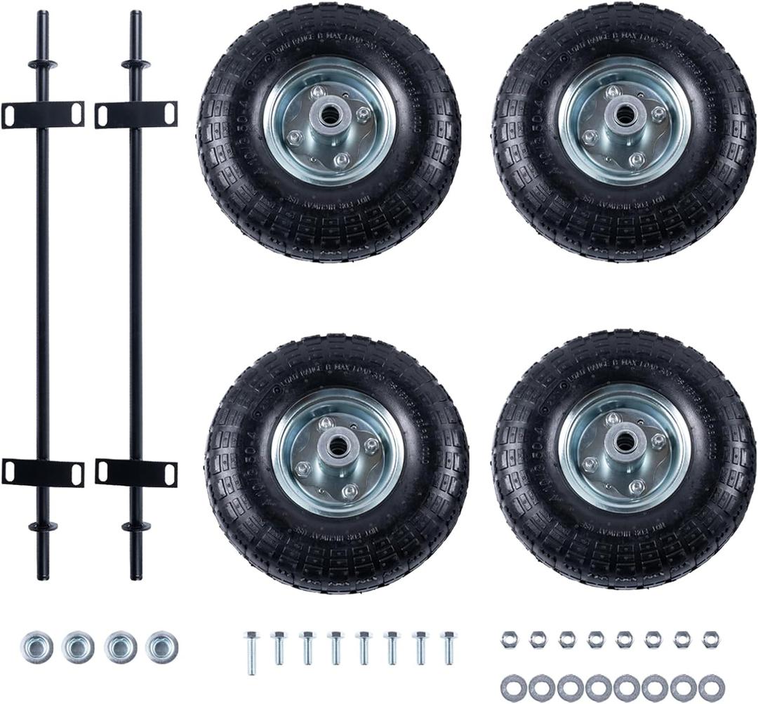Generator Wheel Kit Compatible with Predator 9000 8750 6500 generator 4 PCS 10-inch pneumatic tires