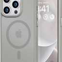 MOCCA Strong Magnetic for iPhone 14 Pro Case, [Compatible with Magsafe][13FT Military Drop Protection] Slim Translucent Matte Shockproof Case for iPhone 14 Pro Phone Case 6.1'', Titanium Gray