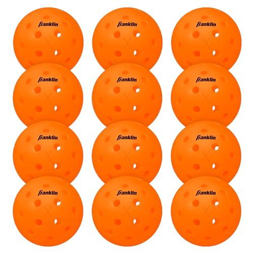 Franklin Sports X-40 Pickleballs - Outdoor Pickleballs - Only 11 Pack Bulk - USA Pickleball Approved - Lava - Official Ball of US Open Pickleball Championships