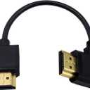 Duttek 4K Short HDMI Cable 6 Inch/15cm, Right Angled HDMI Male to Mlae Cable for 3D and 4K Ultra HD TV Stick HDMI 2.0 Cord (Extremely Thin)
