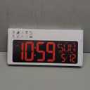 TXL 17.2'' Bluetooth Large LED Digital Wall Clock, Large Display Date and Temperature,Count Up/Down Timer Clock with Remote Control, Adjustable Brightness Alarm Clock for Home, Office, Gym, Elderly