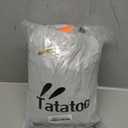TATATOO Motorcycle Cover Waterproof Outdoor, 300D Heavy Duty, UV & Rain Resistant, 3 Wind-Resistant Buckles, Dual Lock Holes, Includes Storage Bag, Fits Most Motorcycles/Scooters up to 86.6",Silver